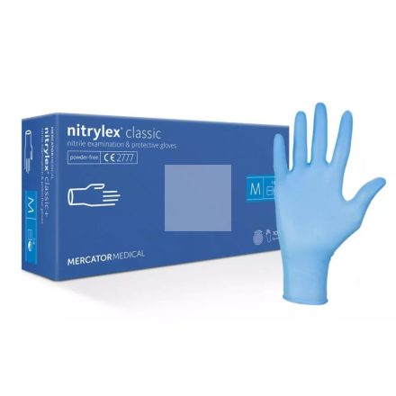 Mercator Nitrilex kék púdermentes munkavédelmikesztyű